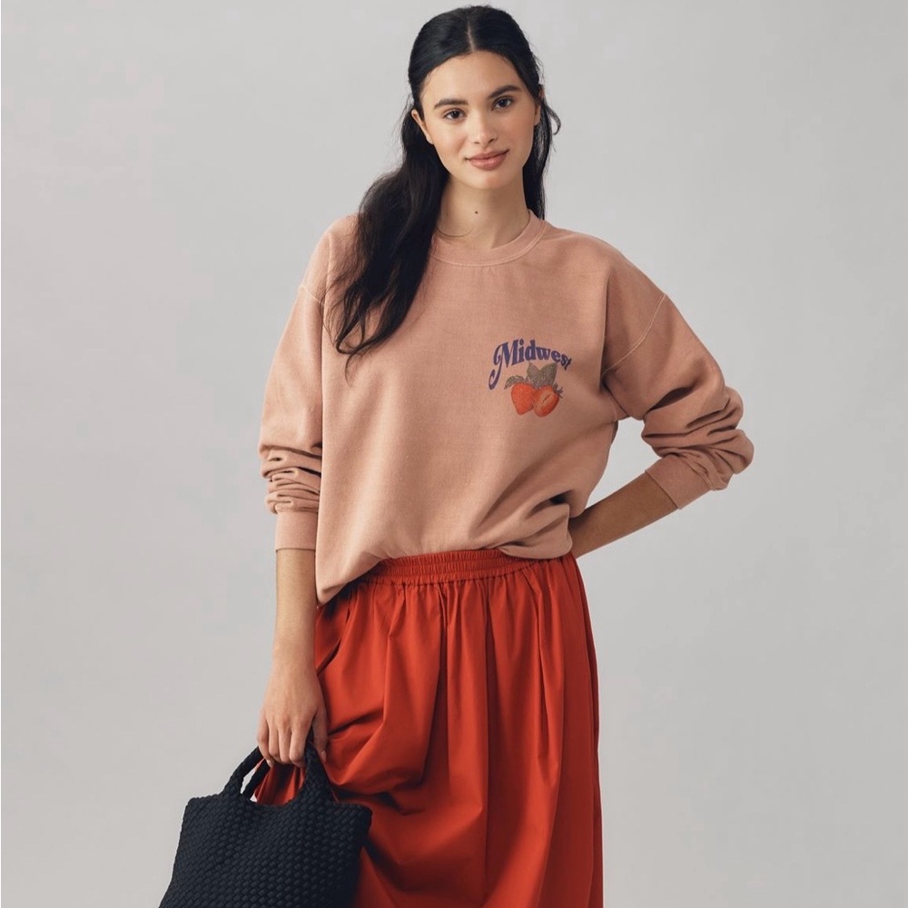 ANTHROPOLOGIE Graphic Pullover Sweatshirt, Size XS - Picture 2 of 5